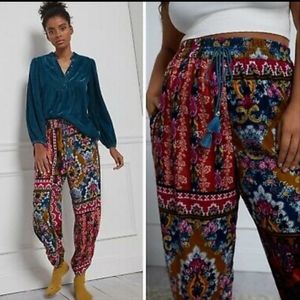 Anthropologie 'Zadie' velvet harem lounge pants, Medium